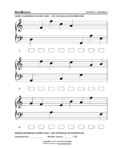 Sight-Reading Sheet Music Exercises From Notebusters, Section 3