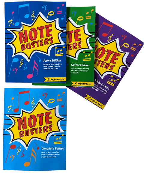 Note-Reading Music Workbooks from Notebusters